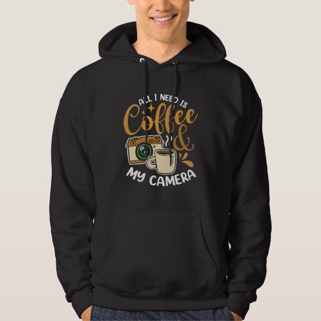 Coffee & Camera Photography Aroma Quote Hoodie (Vorderseite)