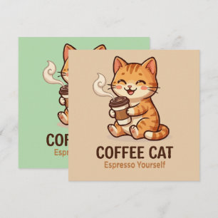 Coffee Cat Espresso Yourself Süße Katze Feiertagskarte