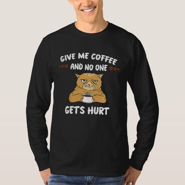 Coffee Cat Morning Group T-Shirt (Vorderseite)