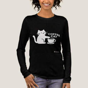Coffee Cat süßes Caffeine Kitty Langarm-T-Shirt Tri-Blend Shirt