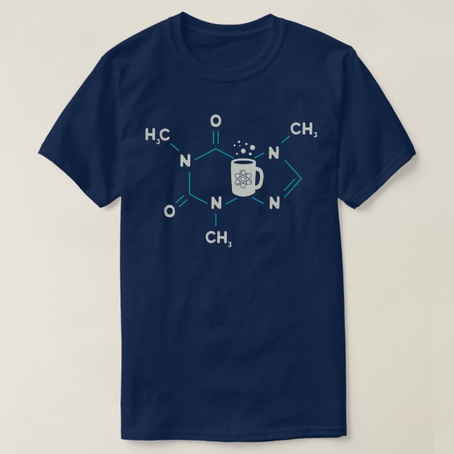 Coffee Chemistry Caffeine Molecule Structure Scien T-Shirt (Design vorne)
