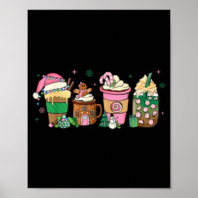 Coffee Christmas Gingerbread Nk Women Latte Cozy W Poster (Vorne)