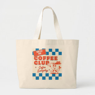 Coffee Club Cartoon – Süße individuelle Coffee Lov Jumbo Stoffbeutel