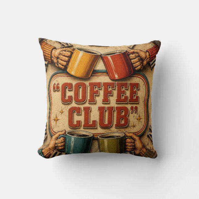 Coffee Club Kissen (Vorderseite)