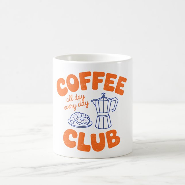 Coffee Club Mug – All Day Every Day Coffee Lover Kaffeetasse (Mittel)