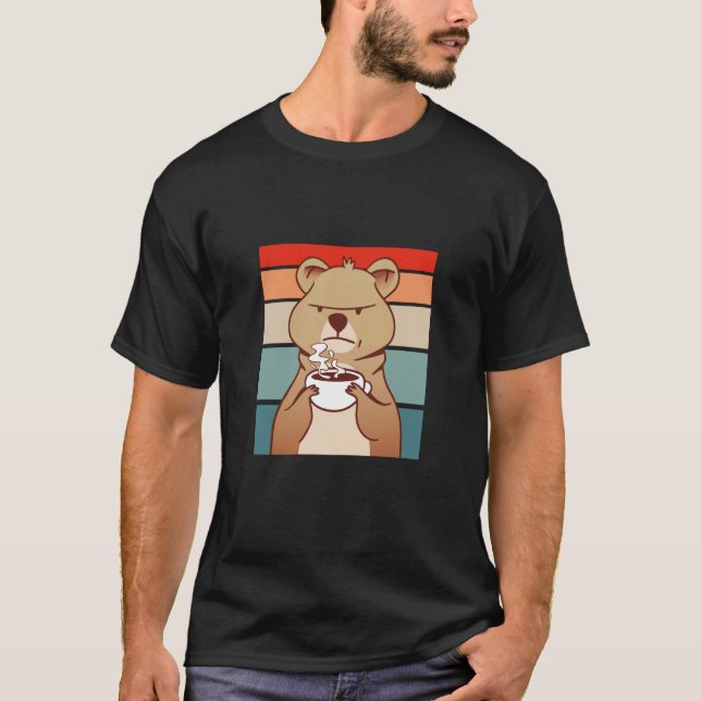 Coffee Coffee Angry Bear T-Shirt (Vorderseite)