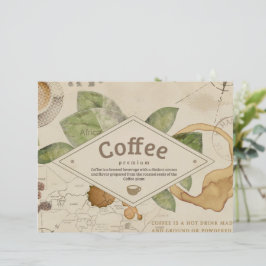 Coffee Collage Scrapbook Paper