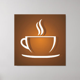 Coffee Cup Brown Leinwanddruck