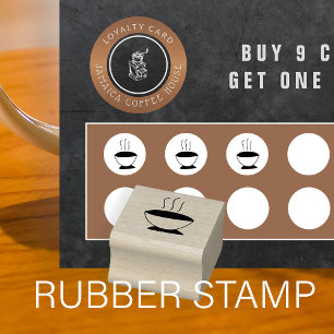 Coffee Cup Loyalität Lochkarte Gummistempel