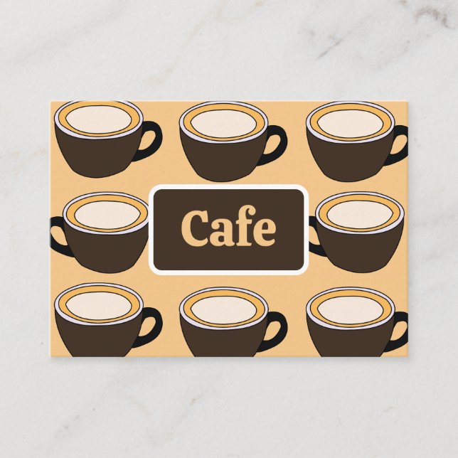 Coffee Cup Muster Café Visitenkarte (Vorderseite)