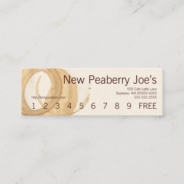 Coffee Cup Stack Loyalty Punch Card Treuekarte (Vorderseite)
