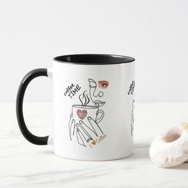 Coffee Day Art Print Design Tasse (Mit Donut)