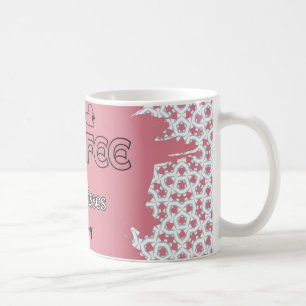 COFFEE & DOG KISSES pink und blau Kaffeetasse