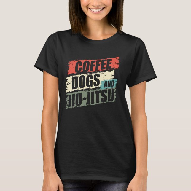 Coffee Dogs Jiu Jitsu BJJ Dogs 2 T-Shirt (Vorderseite)