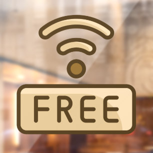Coffee Donut Shop Kostenloses Wi-Fi Business Shop Fensteraufkleber