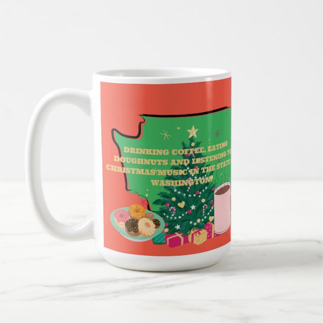 Coffee, Donuts and Christmas Music in Washington  Kaffeetasse (Links)