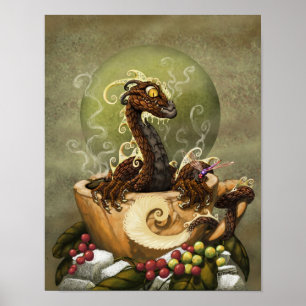 Coffee Dragon 11x14 (4x6 und höher) Poster