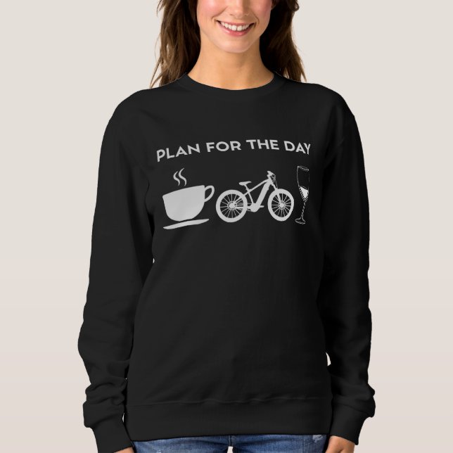 Coffee E Bike Bikes Electric MTB Wine Sweatshirt (Vorderseite)