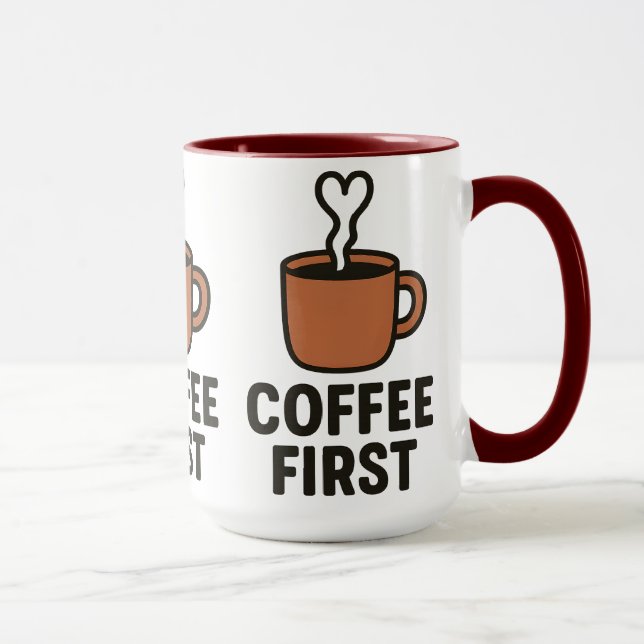 Coffee First Ceramic Mug Tasse (Rechts)