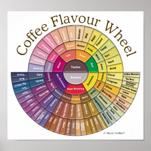 Coffee Flavor Wheel Wall Art Poster