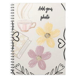 Coffee & Flowers Spiral Notebook for Book Lovers Notizblock