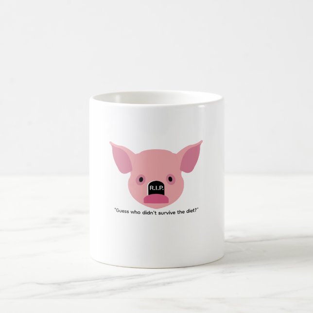Coffee funny conceptual mug with a pig kaffeetasse (Mittel)