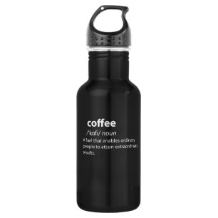 Coffee Funny Dictionary Definition Edelstahlflasche