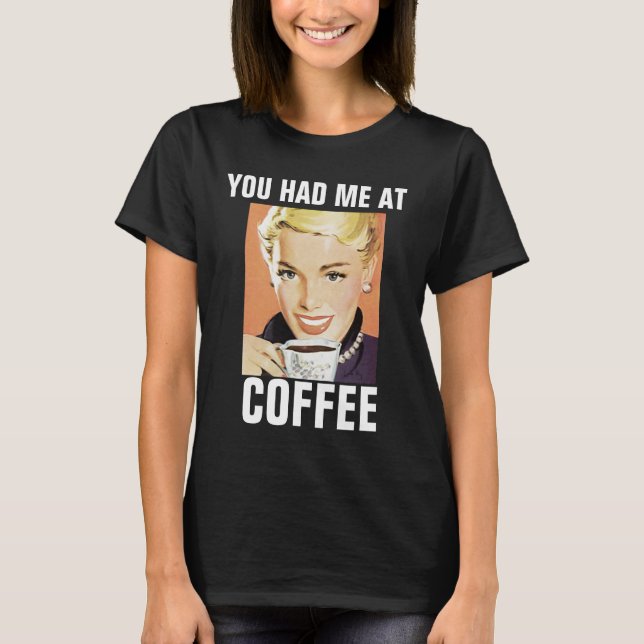 COFFEE GIRL RETRO T - SHIRT (Vorderseite)