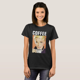 COFFEE GIRL RETRO T - SHIRT