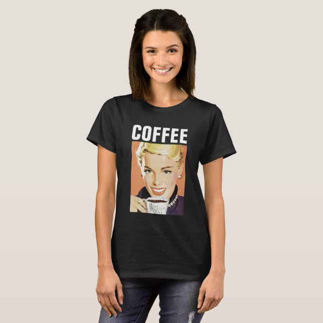 COFFEE GIRL RETRO T - SHIRT (Vorne ganz)