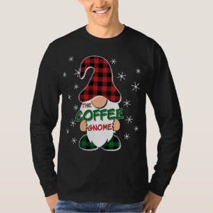 Coffee Gnome Buffalo Karo Muster passende Familien T-Shirt