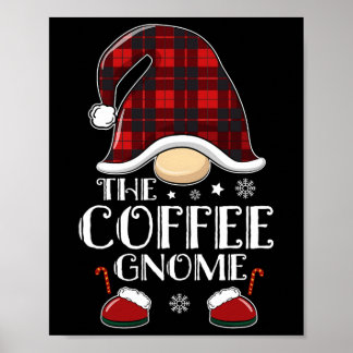 Coffee Gnome Buffalo Karo Passende Familien Weihna Poster