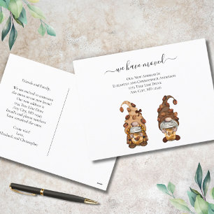 Coffee Gnome Moving New Zuhause Announcement Postc Feiertagspostkarte