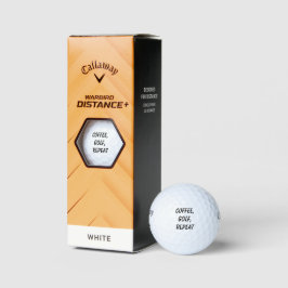 'Coffee, Golf, Repeat' Lustiges Partygeschenk für Golfball