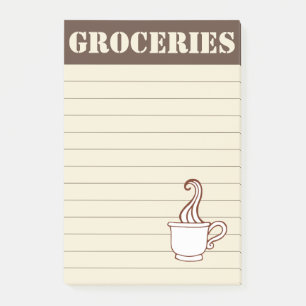 Coffee Grocery Shopping List Post It Notes Geschen Post-it Klebezettel
