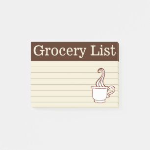 Coffee Grocery Shopping List Post It Notes Geschen Post-it Klebezettel