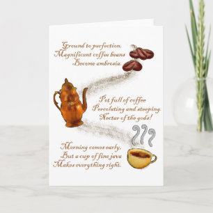 Coffee Haiku Greeting Card Karte