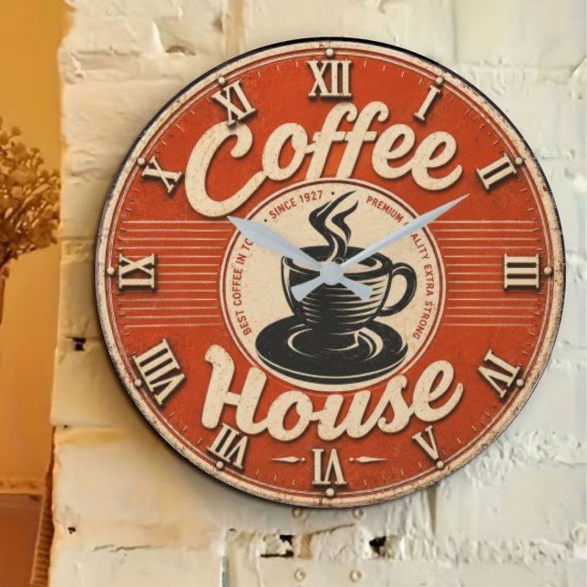 Coffee House  Große Wanduhr (Von Creator hochgeladen)