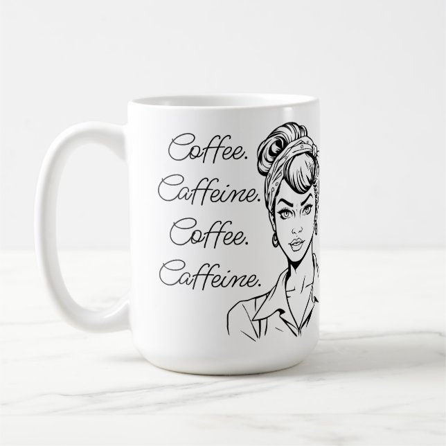 Coffee Humor | Coffee, Caffeine, Repeat Kaffeetasse (Links)