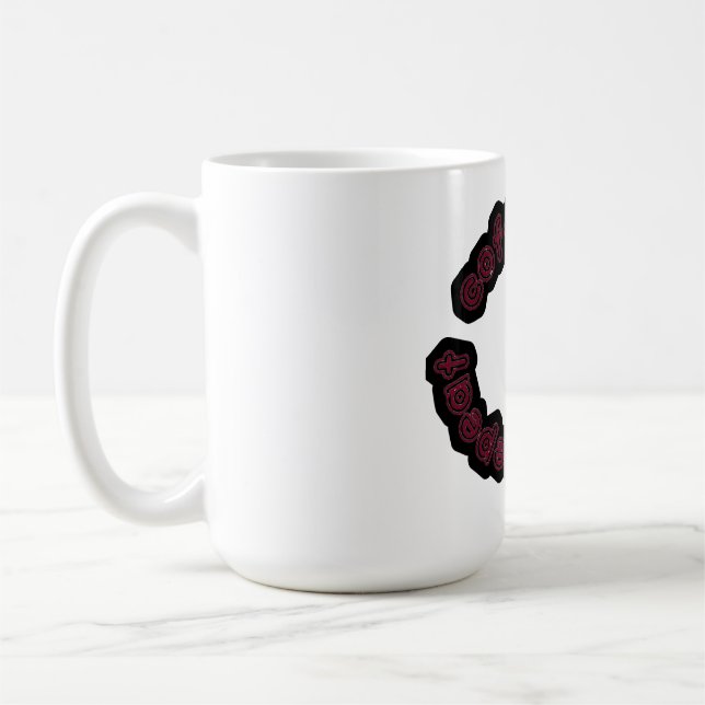 Coffee Hustle Repeat-Motivierend Typografie Kaffeetasse (Links)