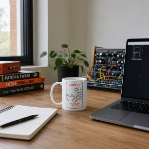 Coffee Is My Control Voltage – Synth Nerd Kaffee Kaffeetasse