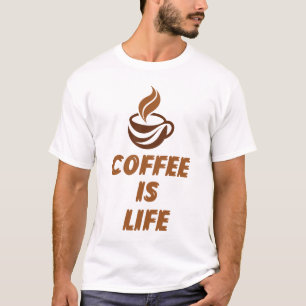 Coffee Ist Leben T-Shirt – Lustiges Motivierendes 