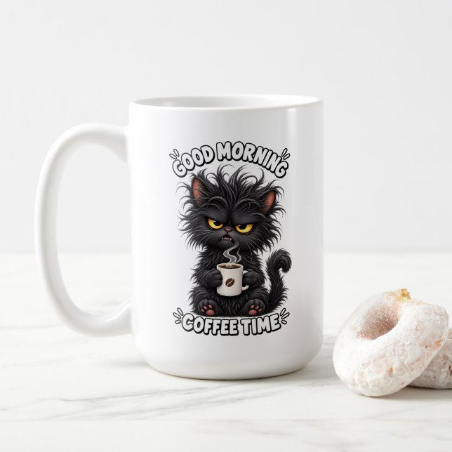Coffee Kitty Tasse 15oz (Mit Donut)