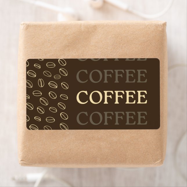 Coffee Label – Retro Coffee Beans (Insitu)