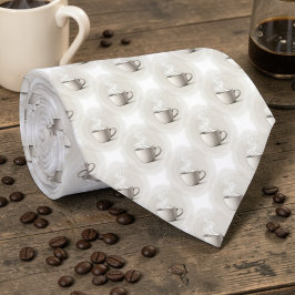 Coffee Latte Lovers Custom Necktie Krawatte