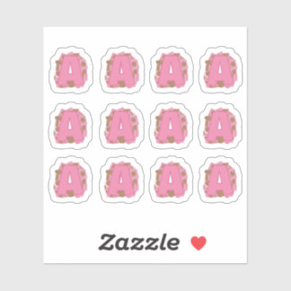 Coffee Letter A: Monogram Initial Sheet Aufkleber