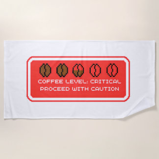 Coffee Level Critical Strandtuch