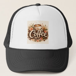 Coffee-Liebe Floral Truckerkappe