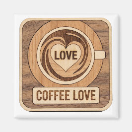 Coffee Love, Heart Magnet