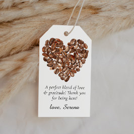 Coffee Love is Brewing Shower Thank You Favor Geschenkanhänger